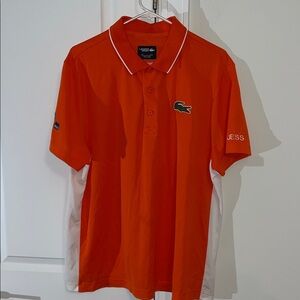 Orange BIG ALLIGATOR Lacoste Sport Miami Open Jess Tennis Polo Shirt XL US FR 6